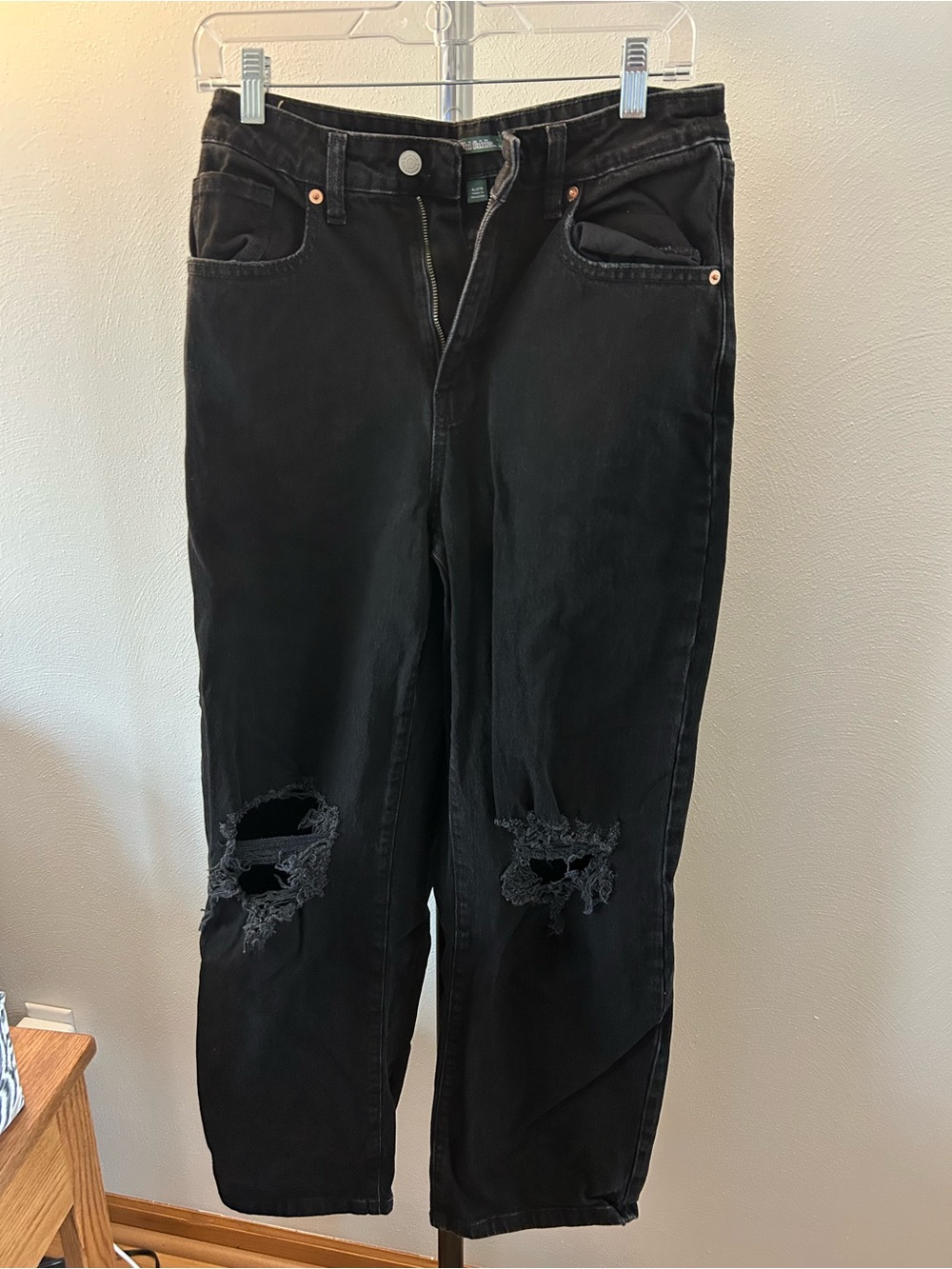 wild fable Black Distressed Boyfriend Jeans